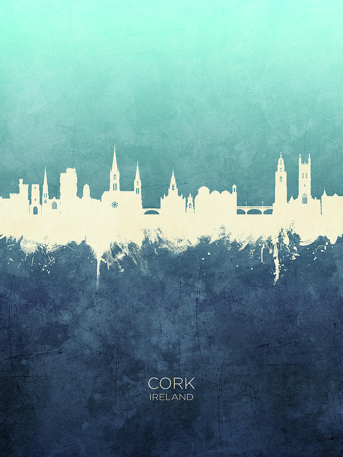 Cork Ireland Skyline #4 Digital Art by Michael Tompsett