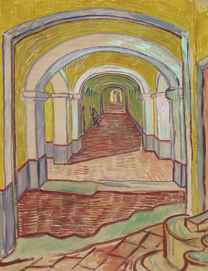 Vincent Van Gogh Painting - Corridor in the Asylum #4 by Vincent van Gogh