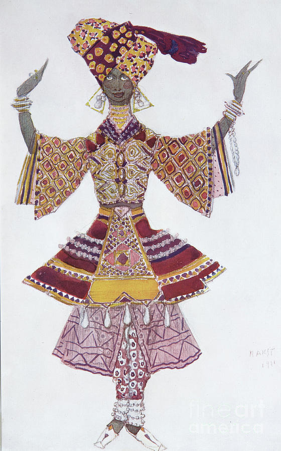 Costume Design For The Ballet Blue God #4 Drawing by Heritage Images