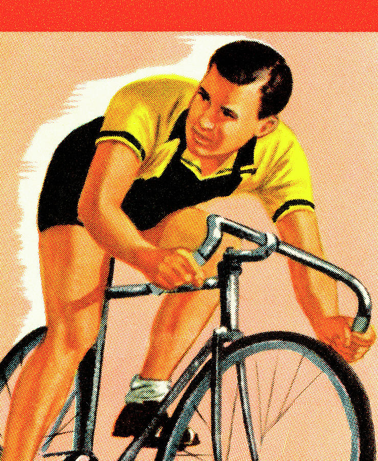 Sports Drawing - Cyclist #4 by CSA Images