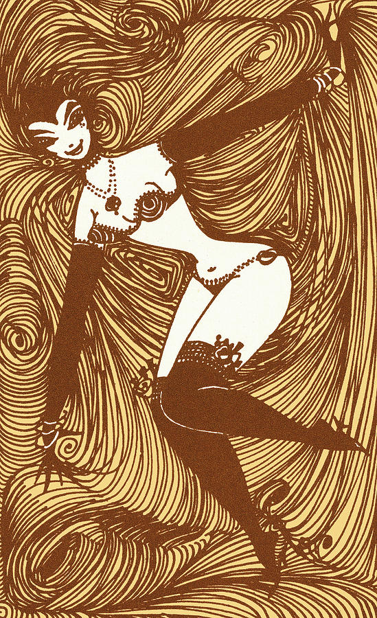 Vintage Drawing - Dancer #4 by CSA Images