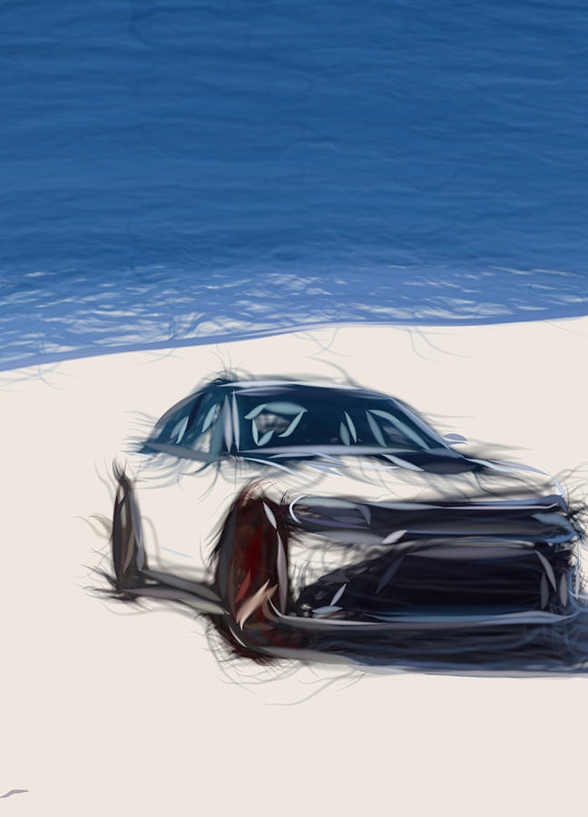 Dodge Charger Srt Hellcat Drawing Digital Art by CarsToon Concept