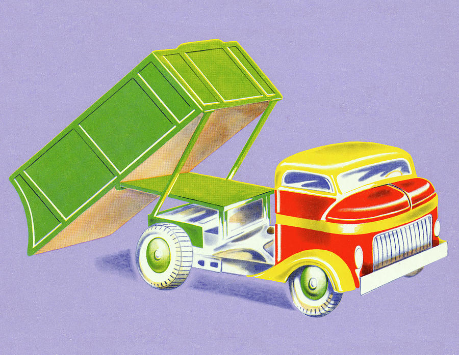 Transportation Drawing - Dump Truck #4 by CSA Images