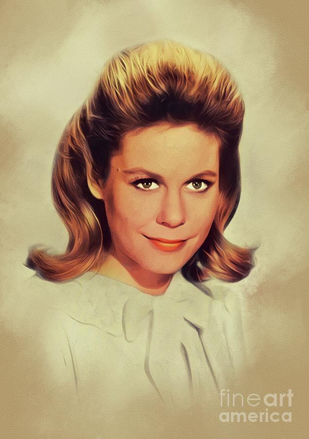 Elizabeth Montgomery, Vintage Actress #4 Painting by Esoterica Art Agency