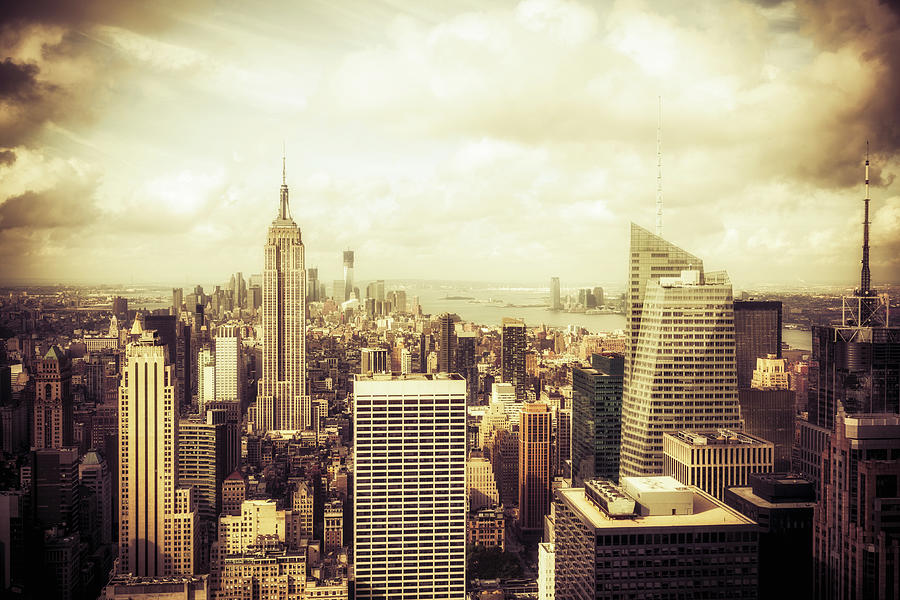 Empire State Building And Manhattan #4 Photograph by Onfokus