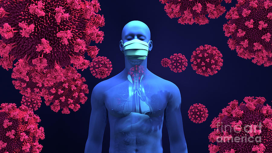 Face Mask And Virus Particles #4 Photograph by Science Photo Library ...