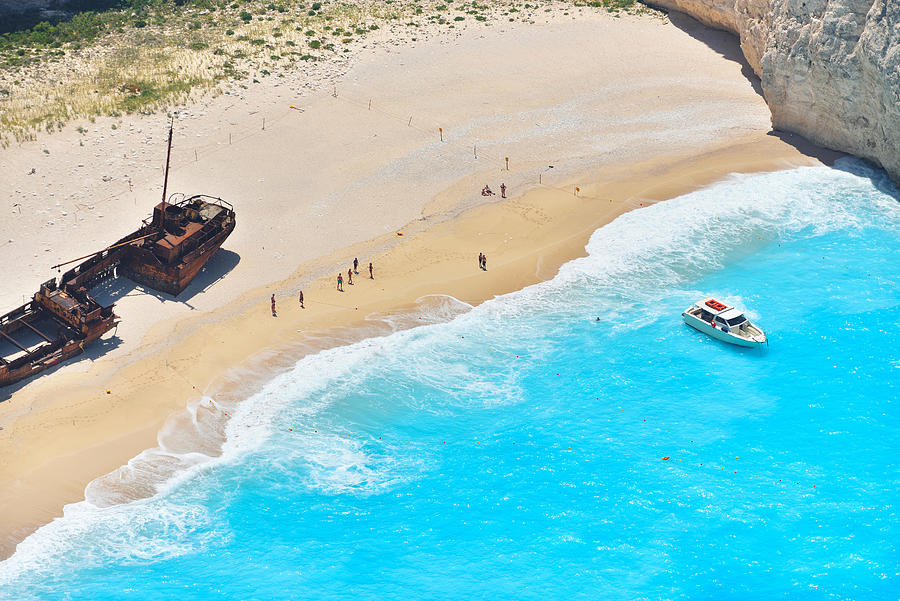 Greek Photograph - Famous Shipwreck Bay, Navagio Beach #4 by Daniel Chetroni
