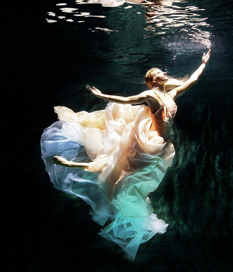 Female Dancer Performing Under Water Photograph by Henrik Sorensen Female Dancer Performing Under Water Photograph by Henrik Sorensen