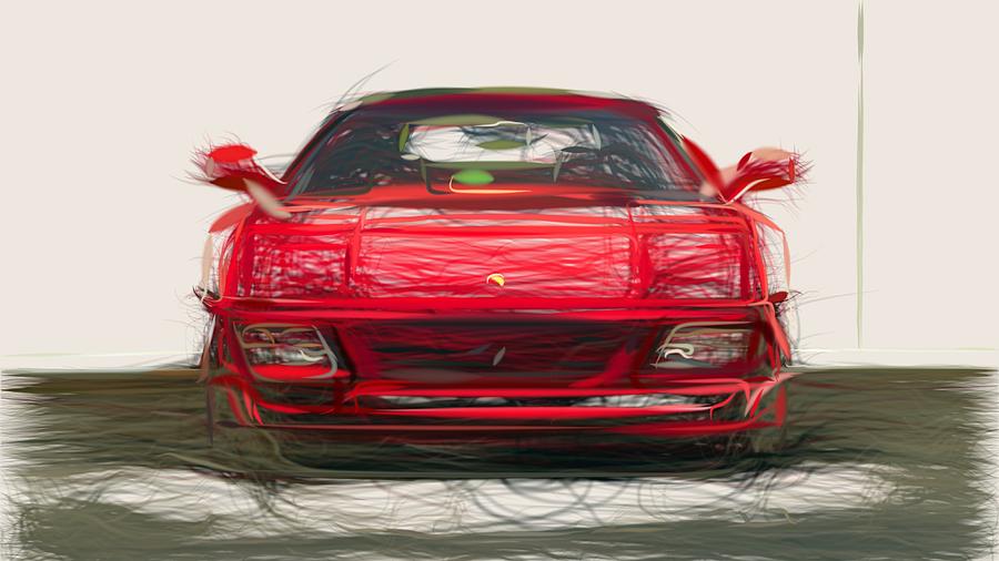 Ferrari 348 Spider Draw by CarsToon Concept