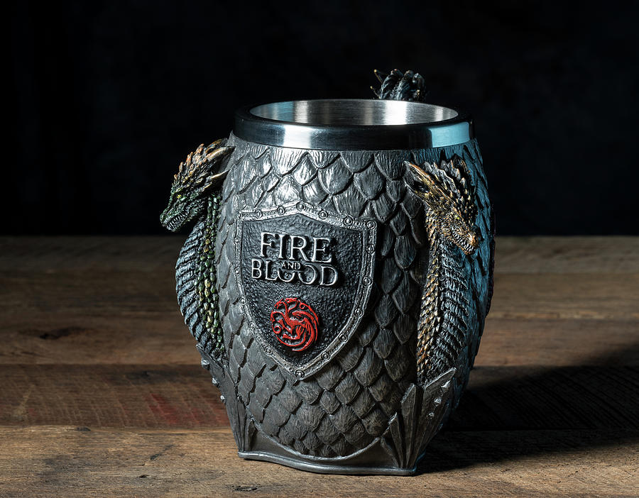 Fire and Blood tankard from Game of Thrones series #4 Photograph by Steven Heap