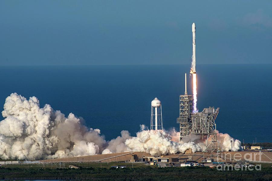 American Photograph - First Spacex Rocket Reuse #4 by Spacex/science Photo Library
