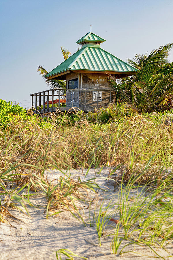 Florida, Boca Raton, Lifeguard Tower At The Beach #4 Digital Art by Laura Diez