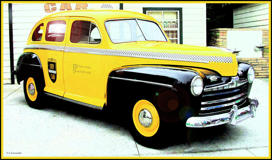 Ford Coupe Taxicab, c. 1940's, Digital Image Photograph by A Macarthur ...