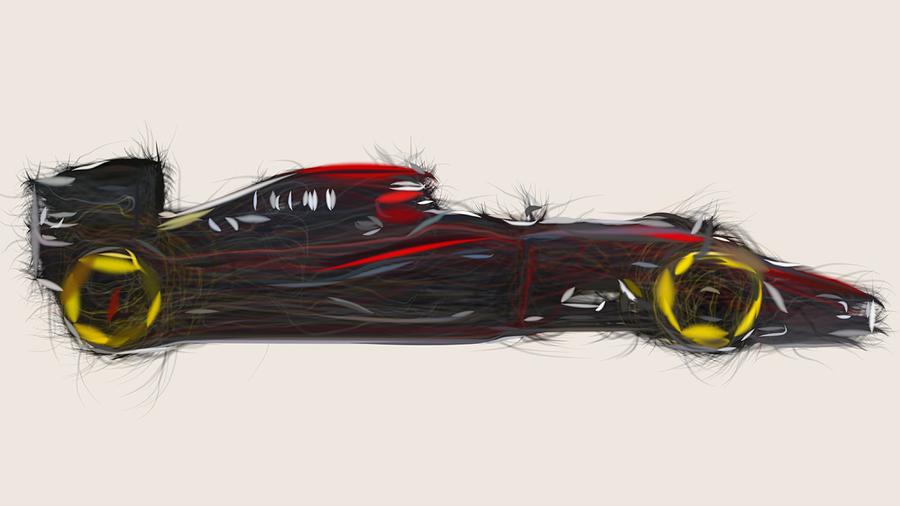 Formula1 McLaren MP4 30 Draw #4 Digital Art by CarsToon Concept
