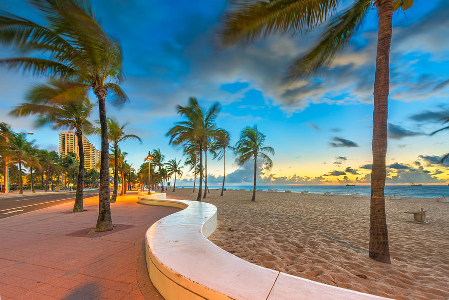 Nature Photograph - Fort Lauderdale, Florida, Usa Beach #4 by Sean Pavone