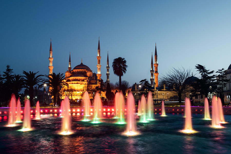 Turkey Photograph - Fountain On Sultanahmet Area In Evening #4 by Ivan Kmit