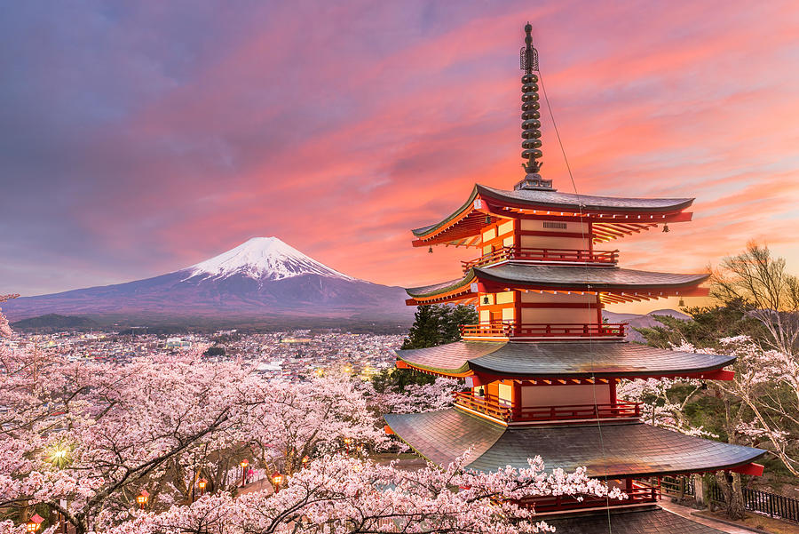 Fujiyoshida, Japan View Of Mt. Fuji Photograph by Sean Pavone - Fine ...