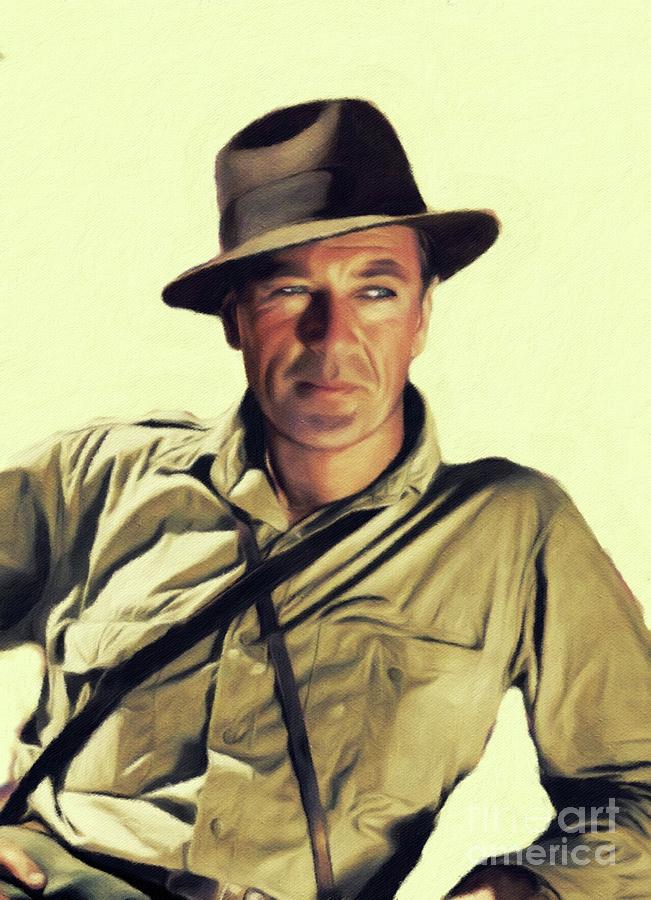 Hollywood Painting - Gary Cooper, Vintage Movie Star #4 by Esoterica Art Agency