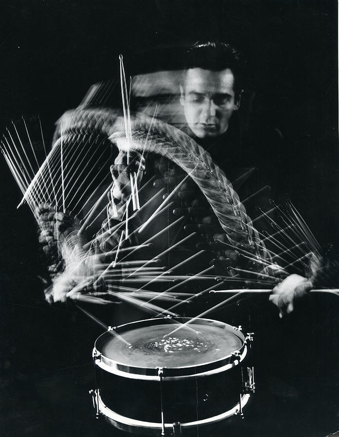 Drum Photograph - Gene Krupa #4 by Gjon Mili