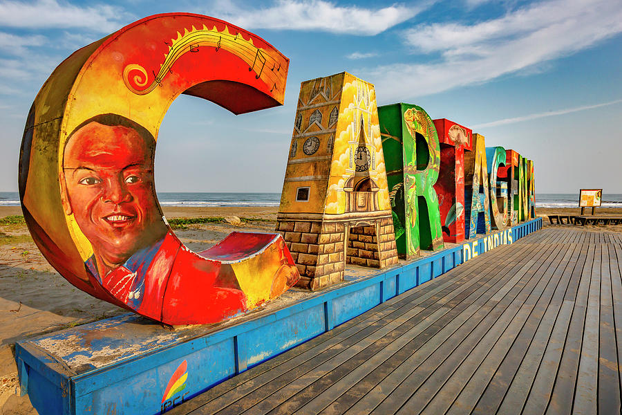 Giant Cartagena Sign, Colombia #4 Digital Art by Claudia Uripos