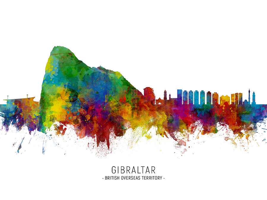 Gibraltar Skyline #4 Digital Art by Michael Tompsett