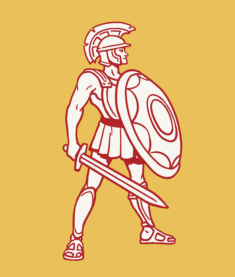 gladiator warrior drawing