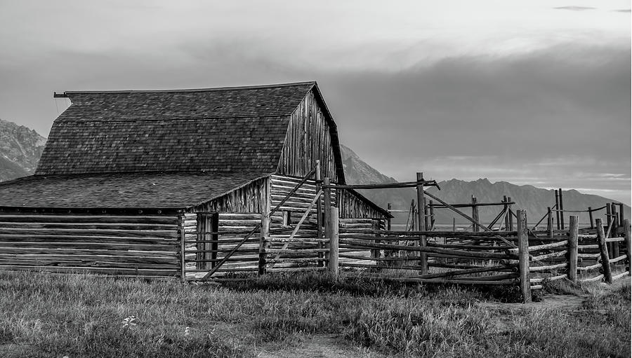 Grand Teton scenic view with abandoned barn on Mormon Row #4 Photograph by Alex Grichenko