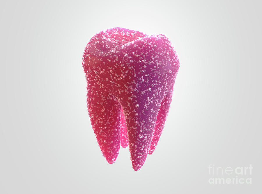 Candy Digital Art - Gum Sweet Tooth #4 by Allan Swart