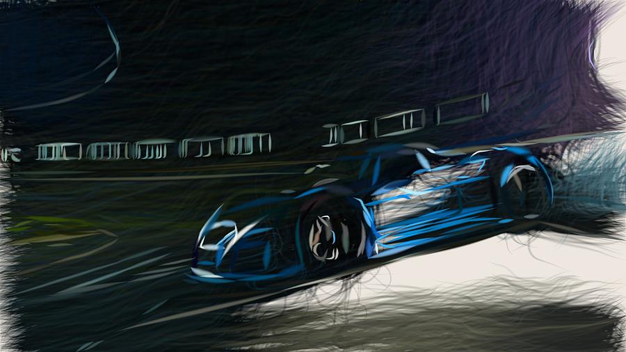 Gumpert Apollo S Draw #4 Digital Art by CarsToon Concept