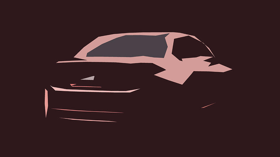 Honda Accord Euro R Abstract Design #4 Digital Art by CarsToon Concept