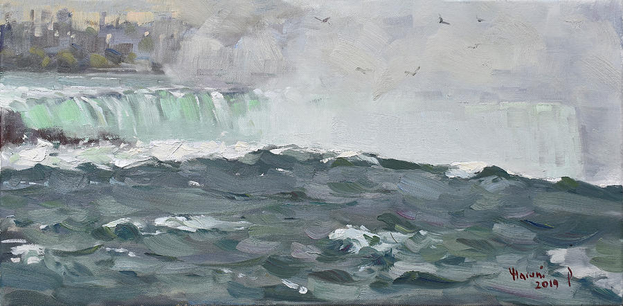 Horseshoe Falls #4 Painting by Ylli Haruni