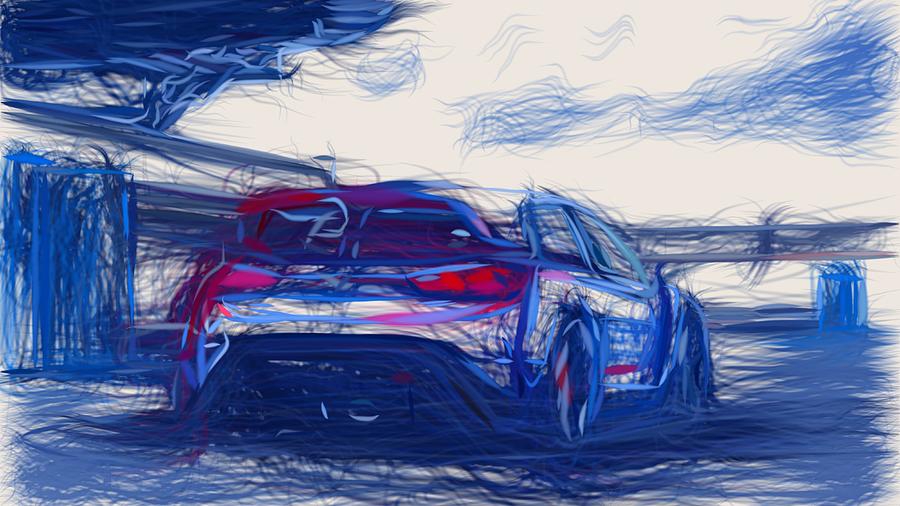 Hyundai RN30 Draw #5 Digital Art by CarsToon Concept