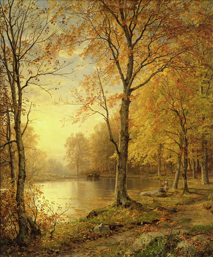 Indian Summer. #4 Painting by William Trost Richards