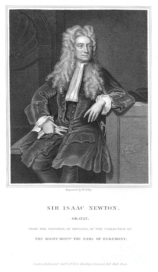 Isaac Newton, English Mathematician #4 Drawing by Print Collector