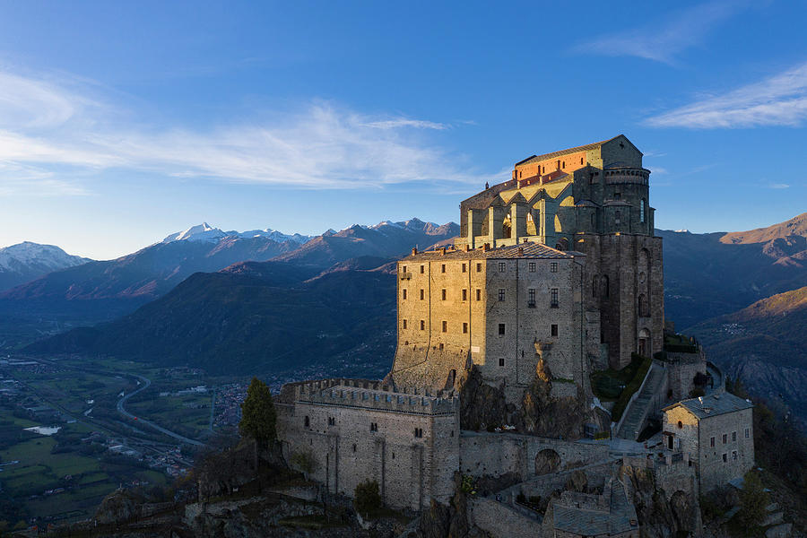 Architecture Digital Art - Italy, Piedmont, Torino District, Alps, Val Di Ssacra Di San Michele, Medieval Monastery #4 by Massimo Ripani