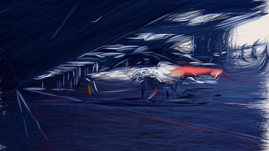 Jaguar XE SV Project 8 Drawing #5 Digital Art by CarsToon Concept