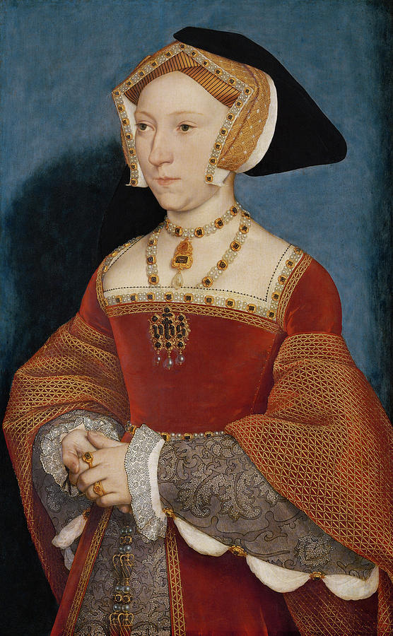 Still Life Painting - Jane Seymour, Queen of England #4 by Hans Holbein the Younger