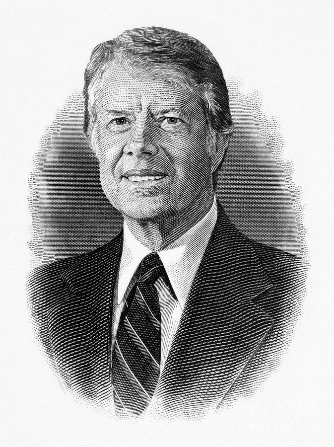 Portrait Drawing - Jimmy Carter #4 by Granger