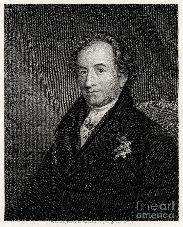 Johann Wolfgang Von Goethe, German #4 Drawing by Print Collector