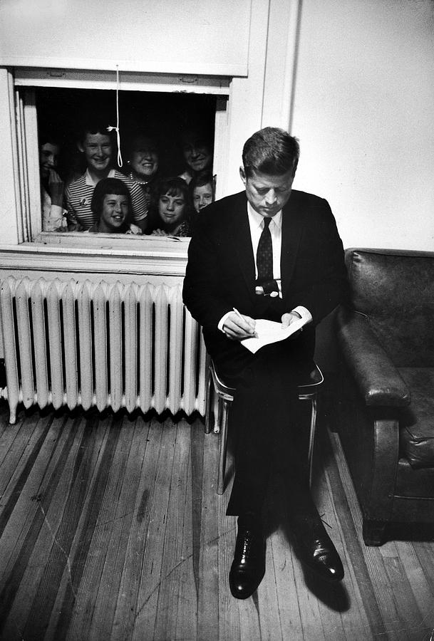 Black And White Photograph - John F. Kennedy by Paul Schutzer