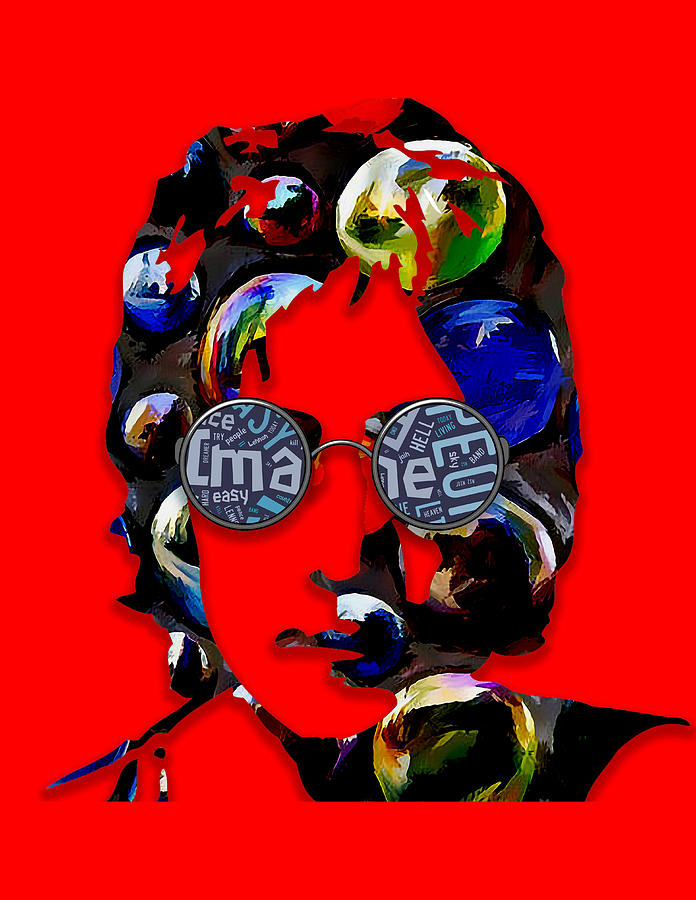 John Lennon Mixed Media - John Lennon Imagine #5 by Marvin Blaine