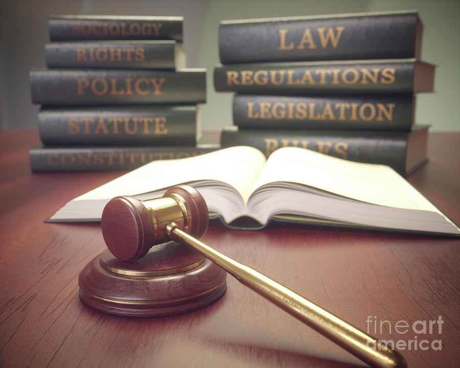 Judge's Gavel And Books Photograph by Ktsdesign/science Photo Library