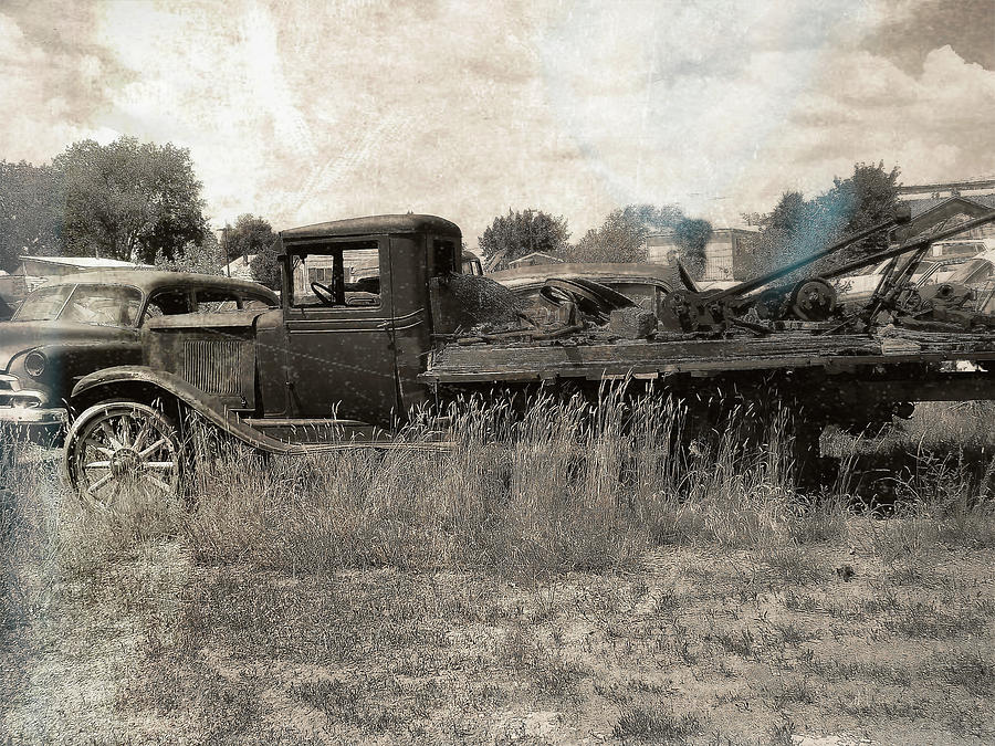 Junkyard Series Old Truck vintage  Photograph by Cathy Anderson