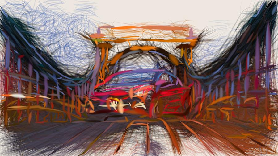 Kia Pro Ceed GT Draw #5 Digital Art by CarsToon Concept