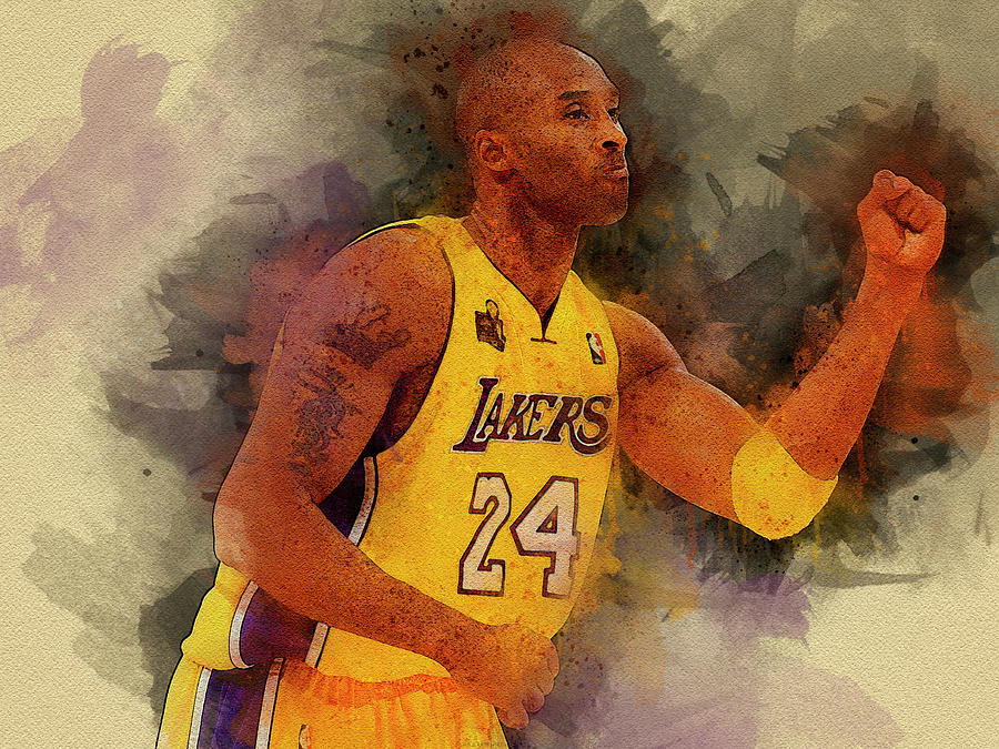 Kobe Bean Bryant Digital Art by Nadezhda Zhuravleva