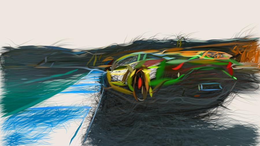 Lamborghini Aventador SVJ Drawing #5 Digital Art by CarsToon Concept