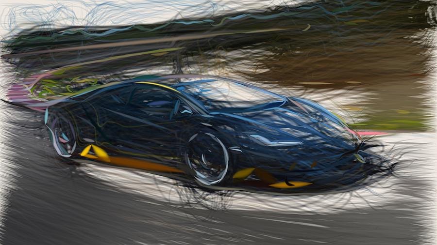 Lamborghini Centenario Drawing Digital Art by CarsToon Concept - Fine Art  America