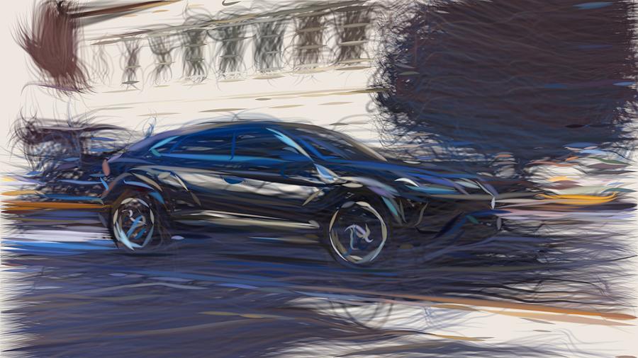 Lamborghini Urus Drawing #5 Digital Art by CarsToon Concept