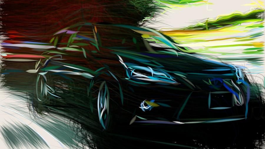 Lexus CT 200h Drawing #5 Digital Art by CarsToon Concept