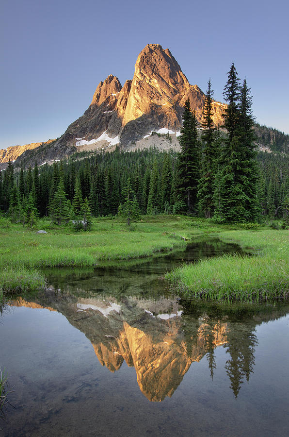 Liberty Bell Mountain Reflected Photograph by Alan Majchrowicz - Fine ...